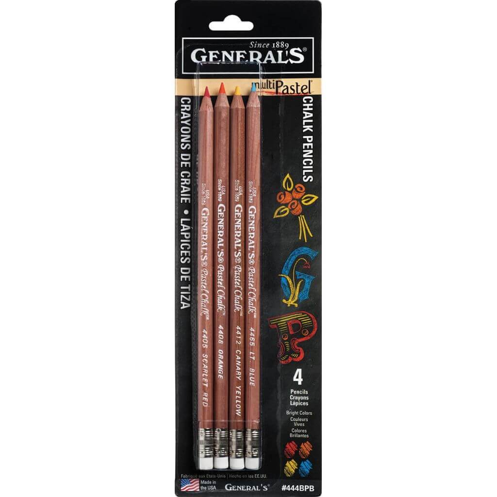 Multi-Pastel Chalk Pencil Bright