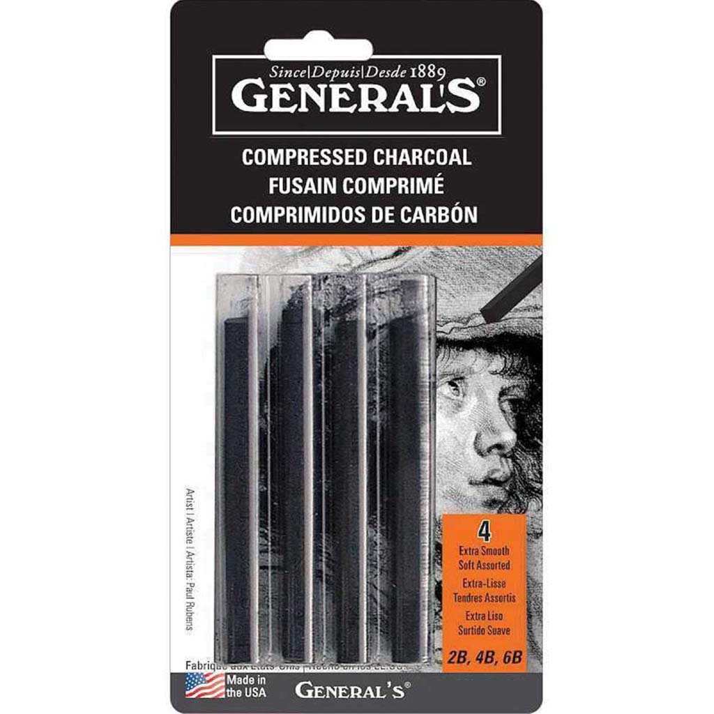 Compressed Charcoal Sets Black Set of 4