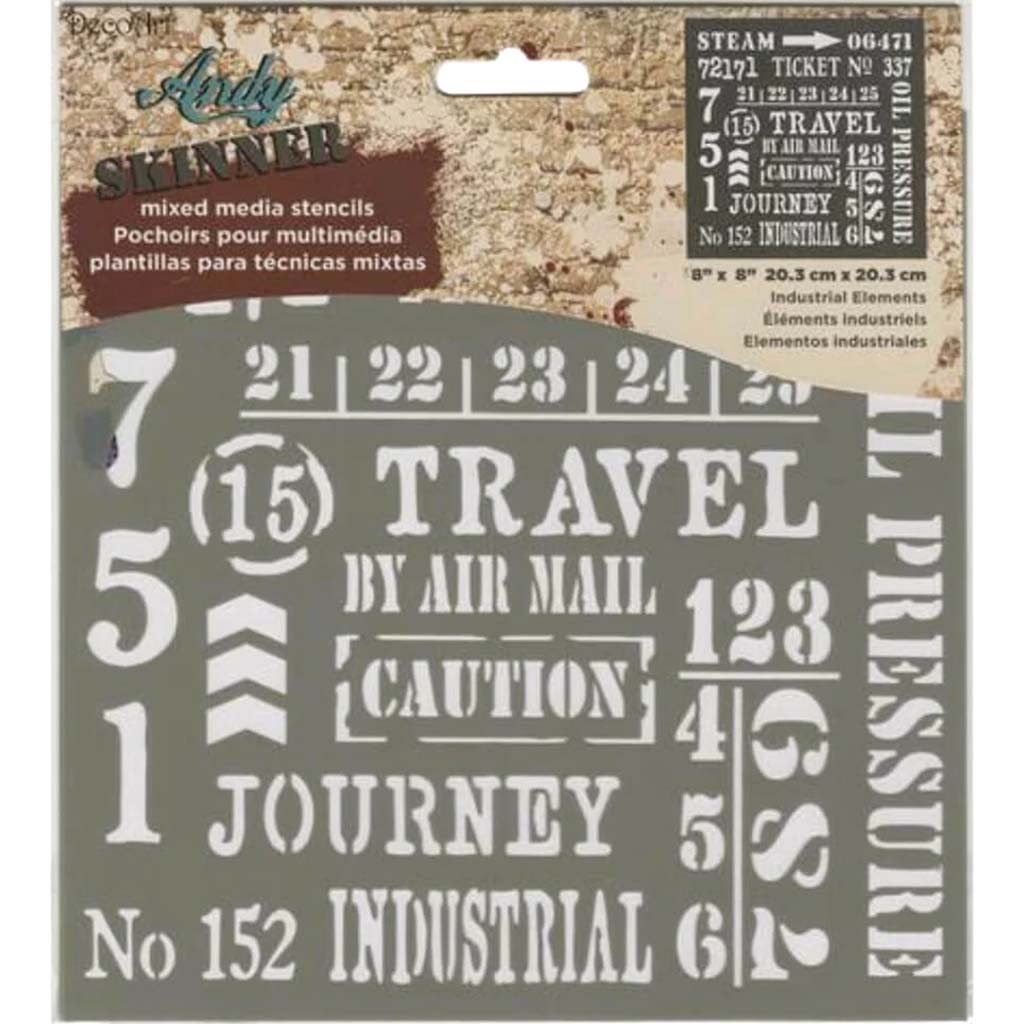 Andy Skinner Stencil Industrial Element 8in x 8in