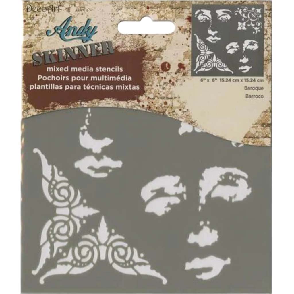 Andy Skinner Stencil Baroque 6in x 6in