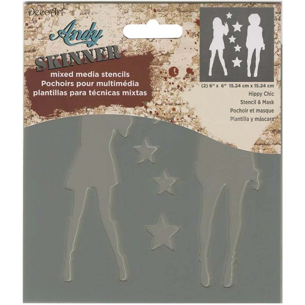 Andy Skinner Stencil Hippy Chic 6in x 6in