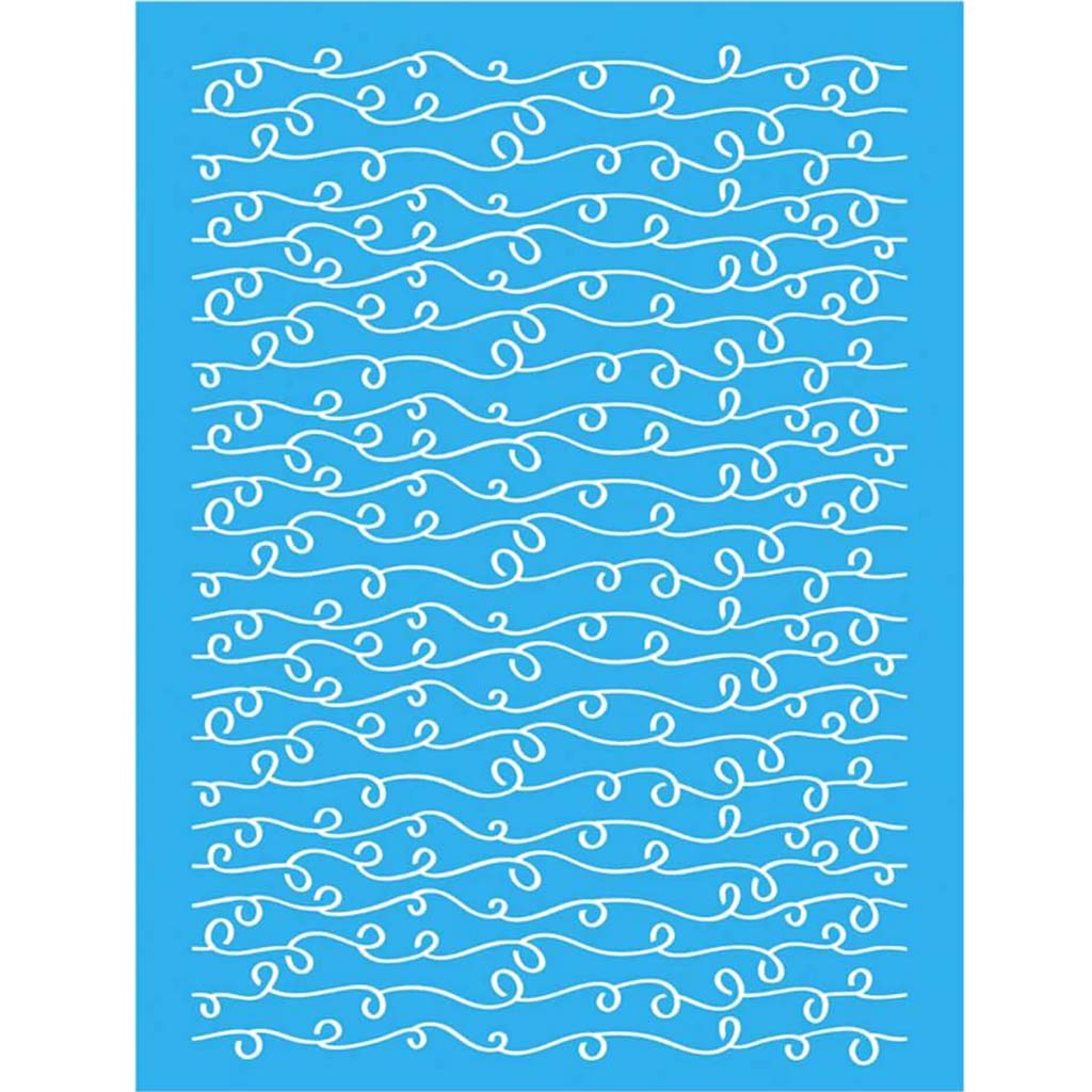 Americana Mixed Media Stencil Loopy 6in x 8in