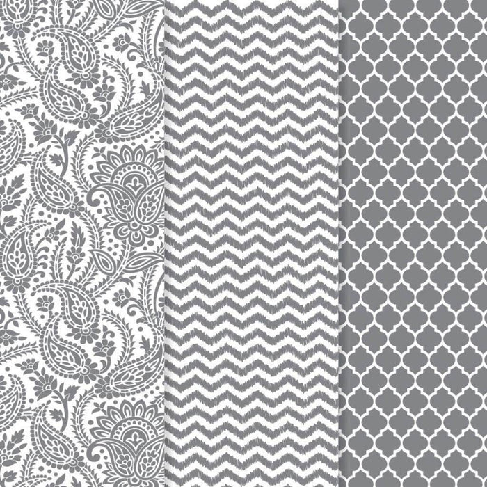Decou-Page Paper Silver Trends 12X16