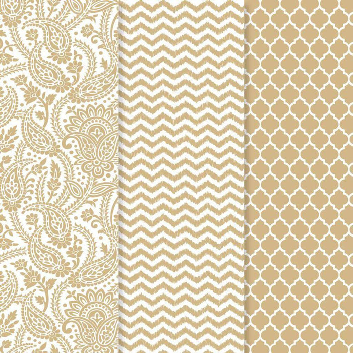Decou-Page Paper Gold Trends 12in x 16in