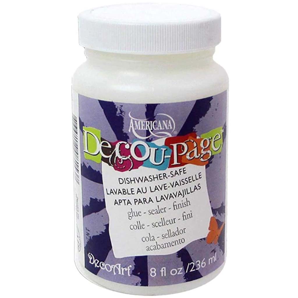 AMERICANA DECOUPAGE WIDEMOUTH DISHWASHER SAFE 8oz