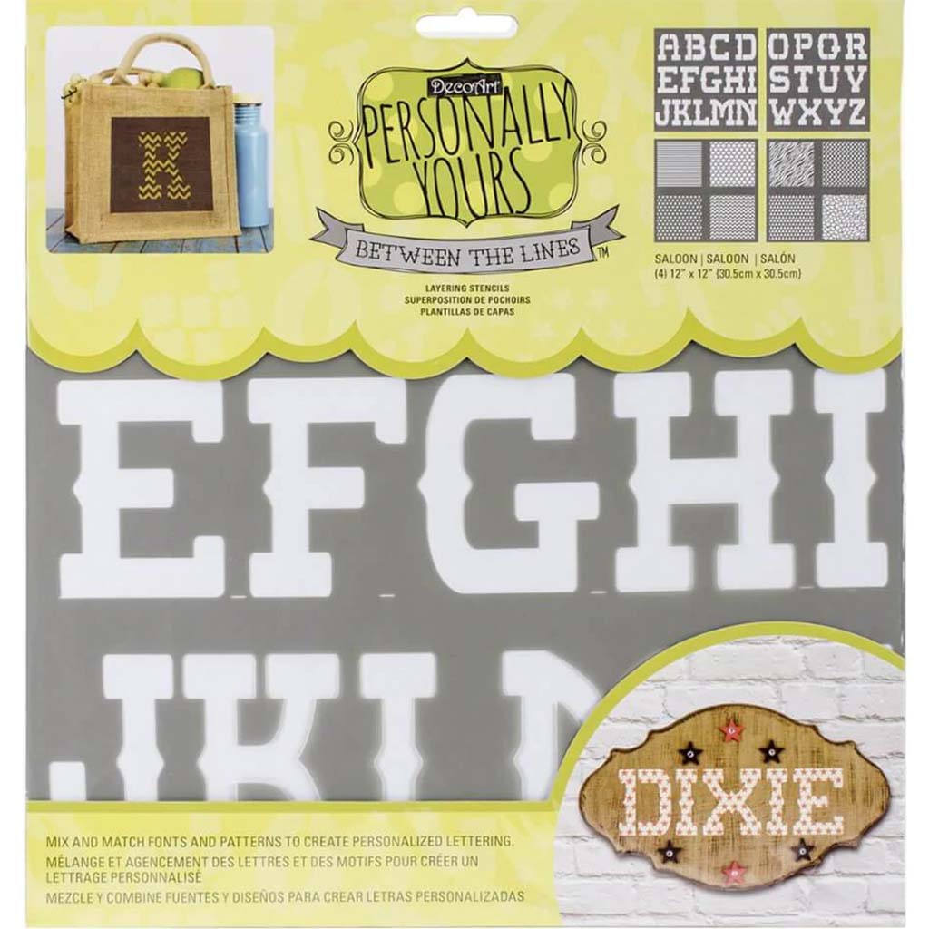 BETWEEN THE LINES SALOON 12IN X 12IN