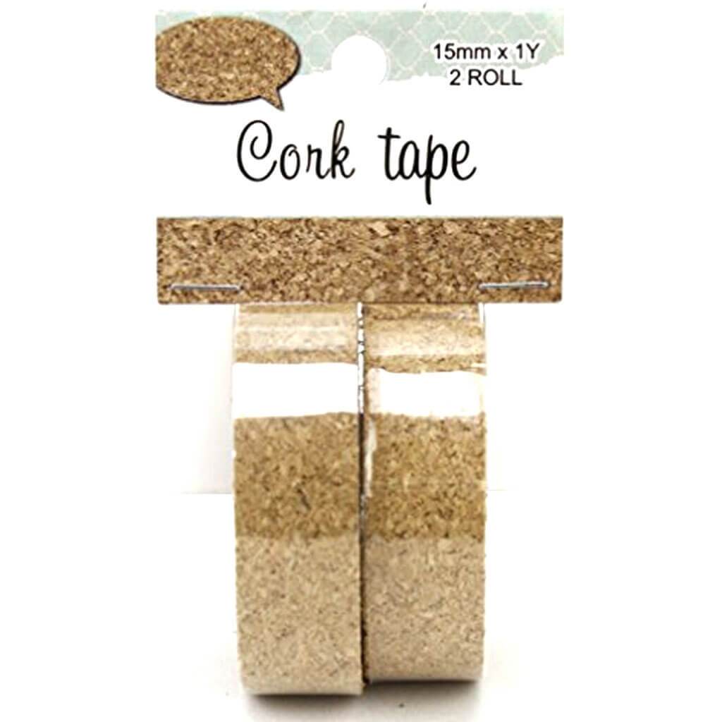 Cork Washi Tape 5/8in x 1yd 2 Rolls