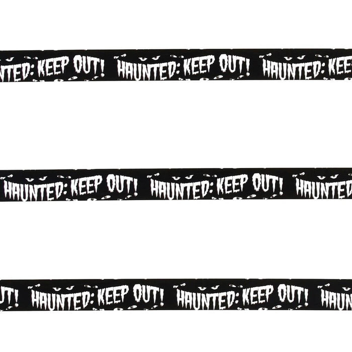 Black Haunted Keep Out! Caution Tape 50ft 