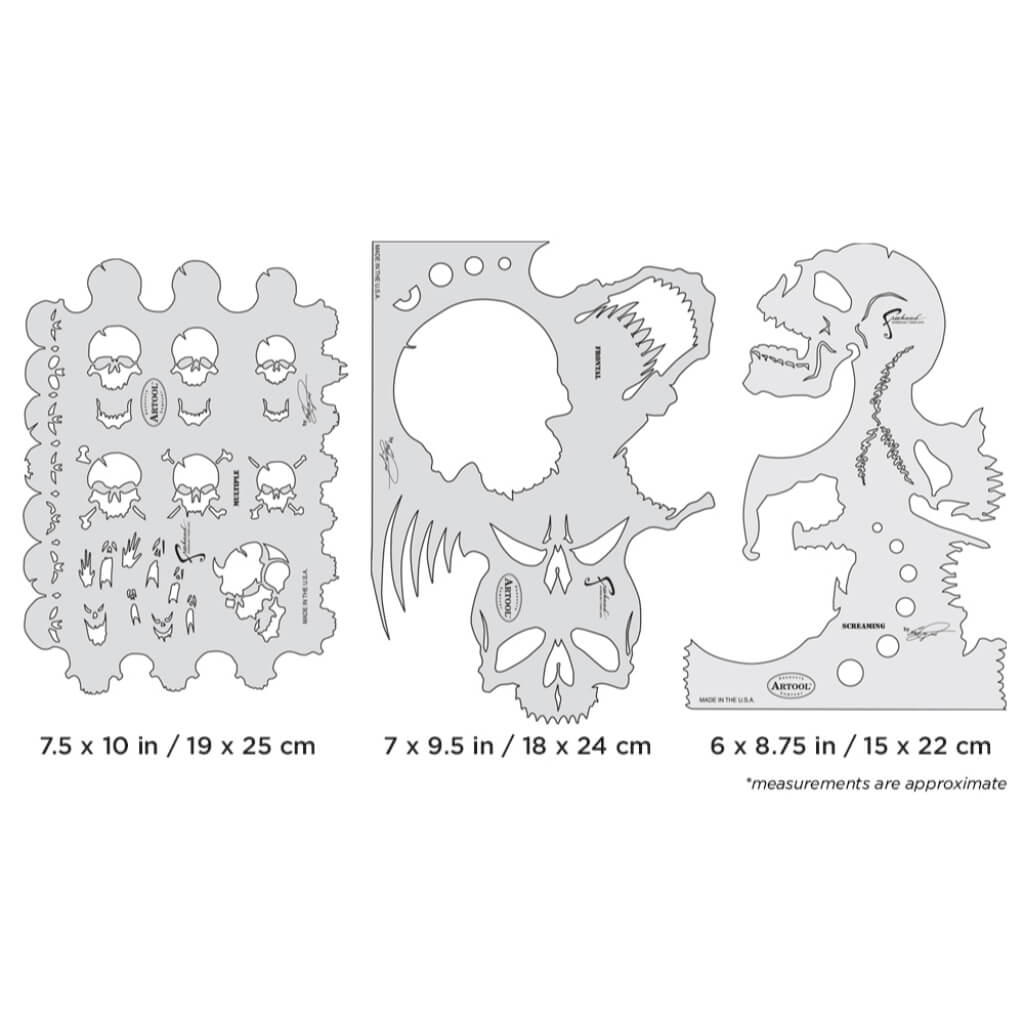 Artool Freehand Airbrush Templates SkullMaster