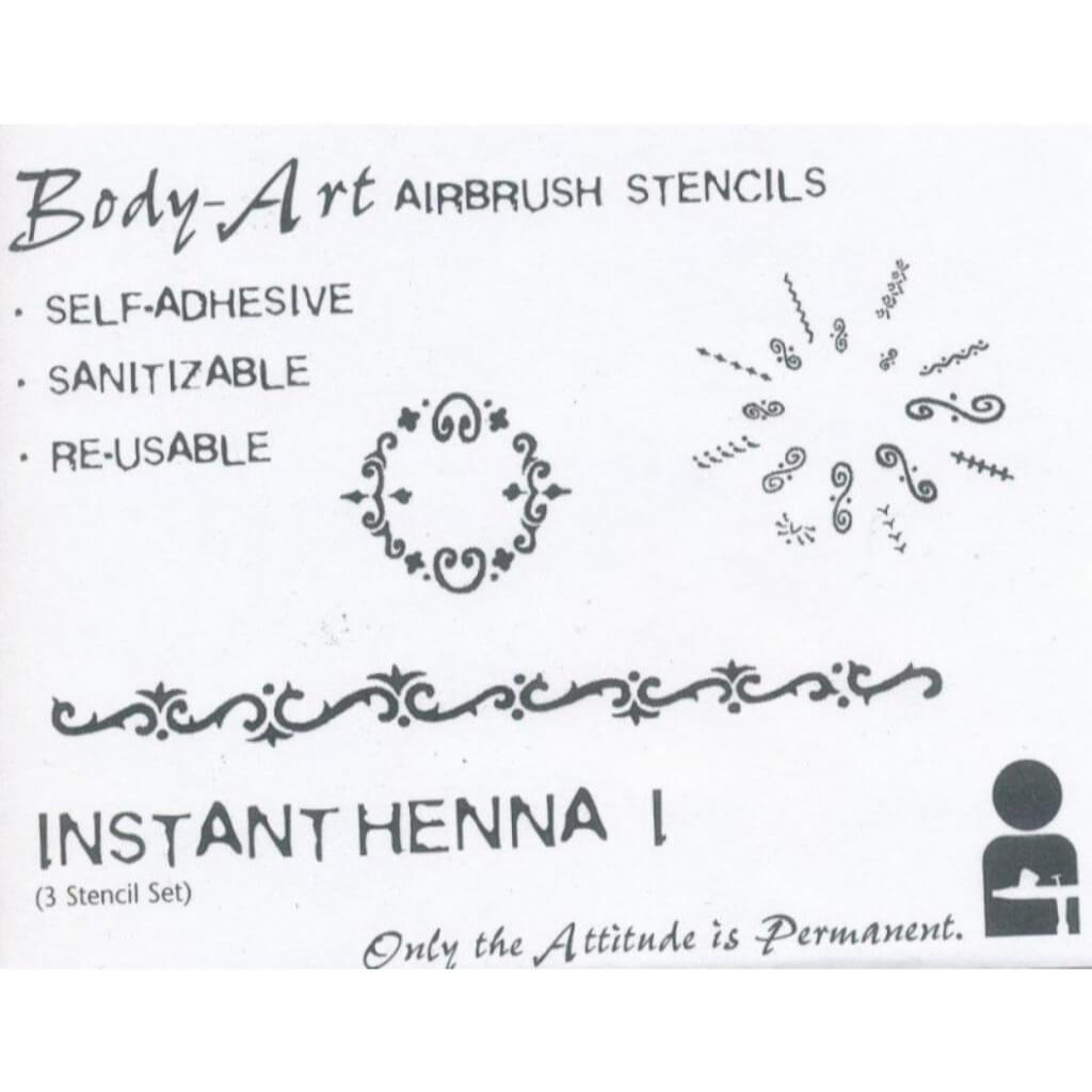 BODY ART STENCIL INS HENNA 