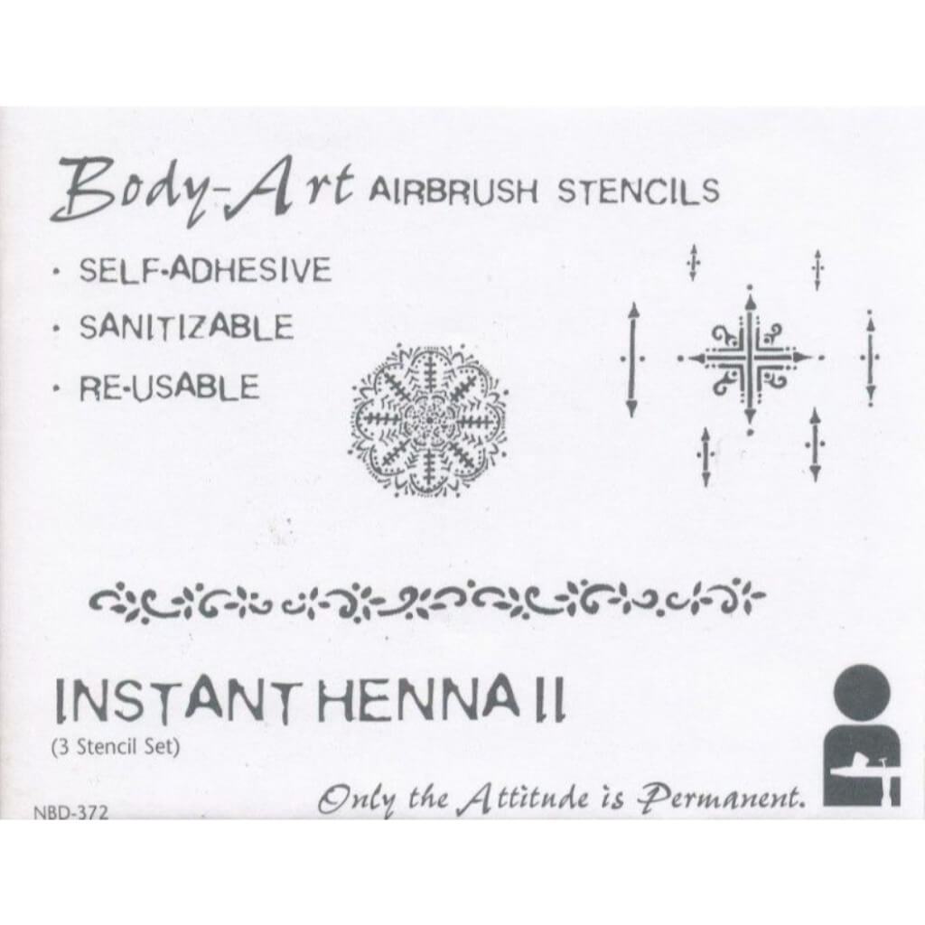 BODY ART STENCIL INS HENNA 