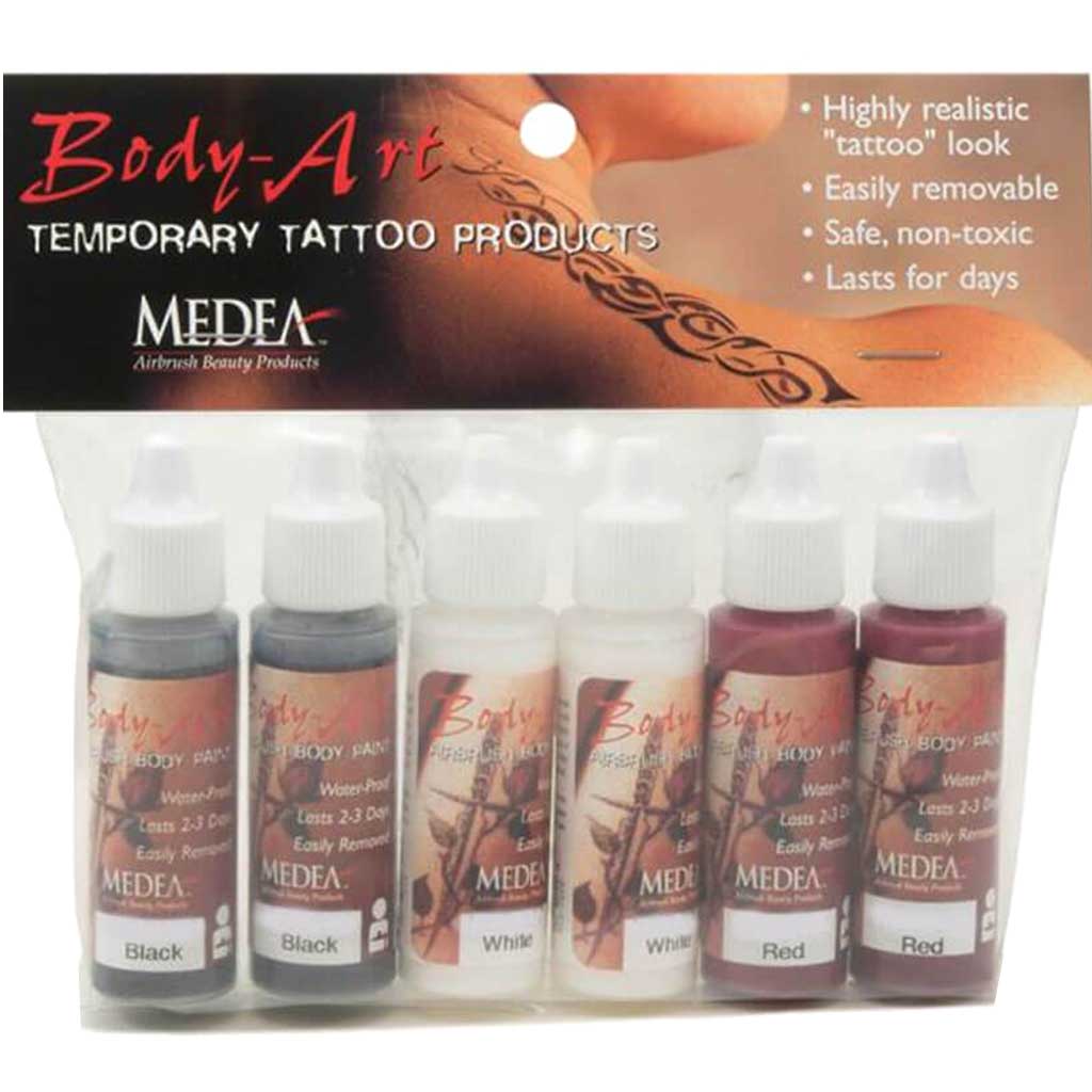 Medea Body Art Airbrush Paint Set 1oz 6pcs