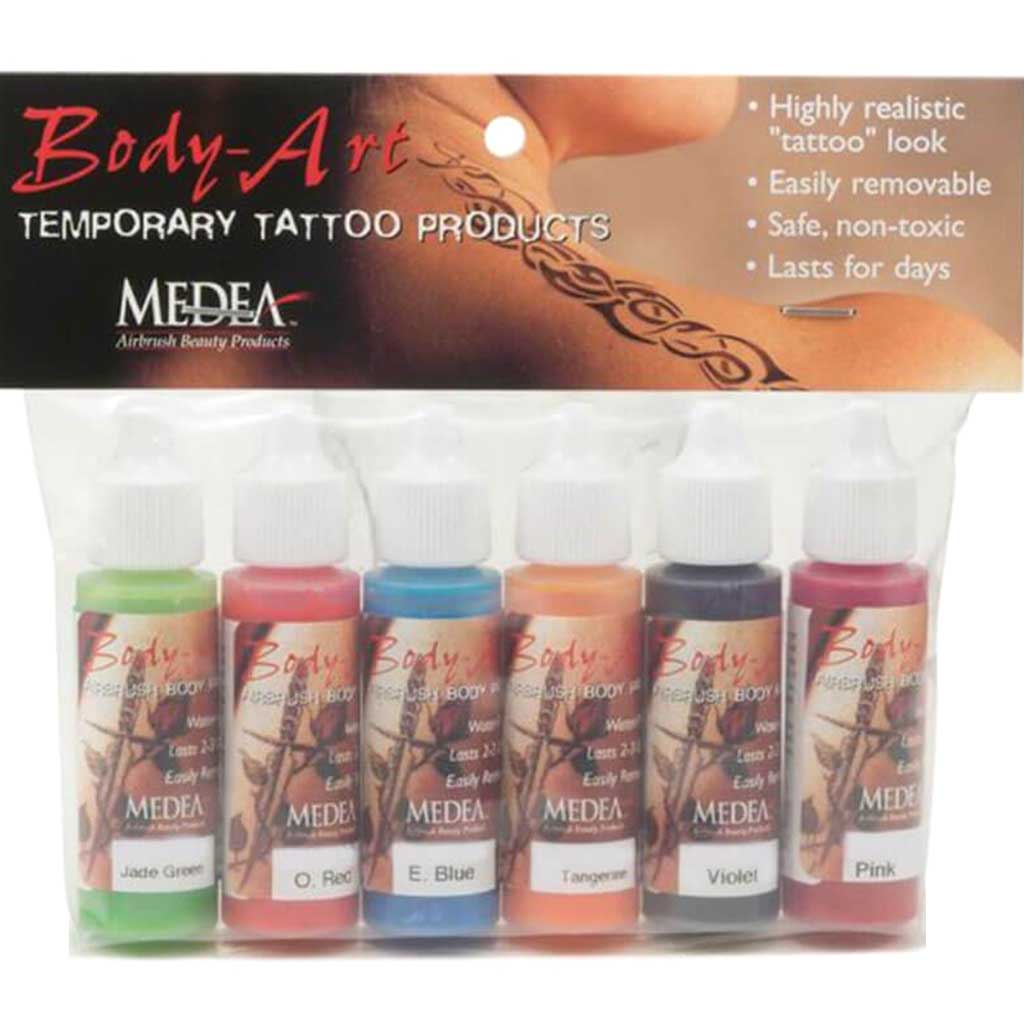 Medea Body Art Airbrush Paint Set 1oz 6pcs