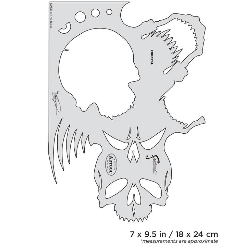 Artool Skullmaster The Frontal Freehand Airbrush Template