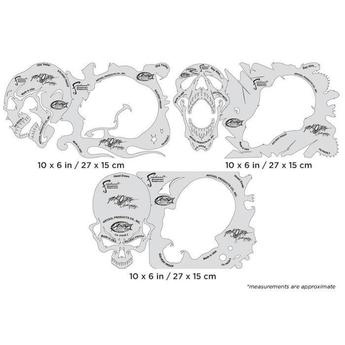 Artool Pack o' Skullz 2 Freehand Airbrush Template 