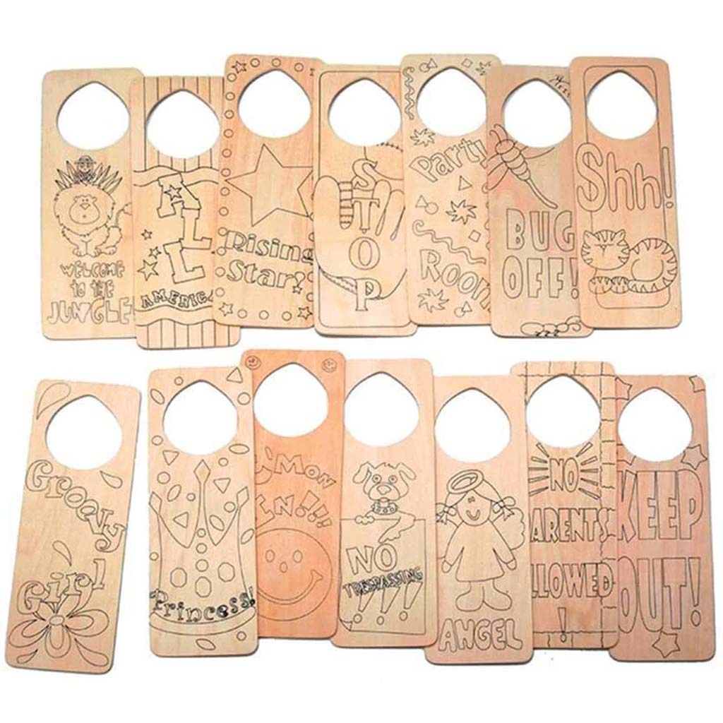 Wood Door Hanger Groovy Girl I