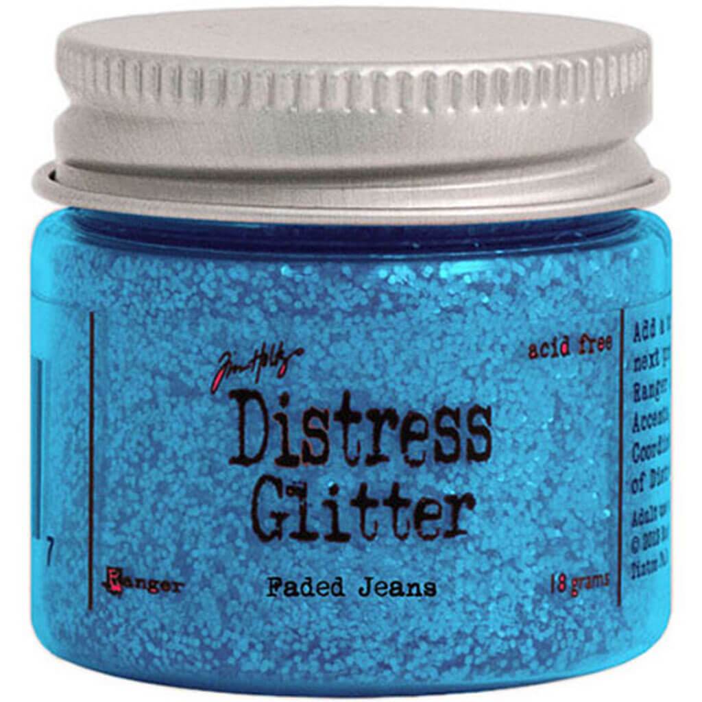 Distress Glitter Faded Jeans 18g