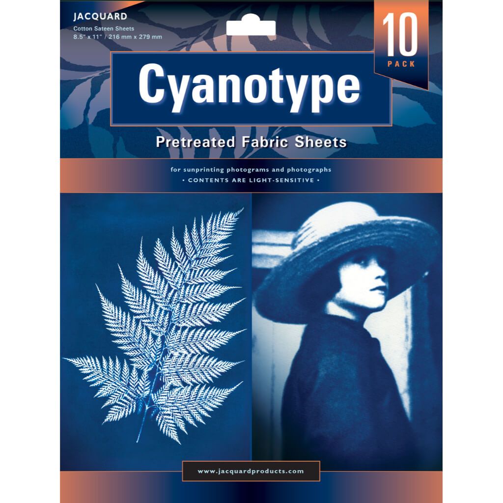 CYANOTYPE PRETREATED FABRIC SHEETS 10CT