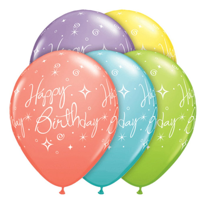 Birthday Elegant Sparkles & Swirls Around 11in 