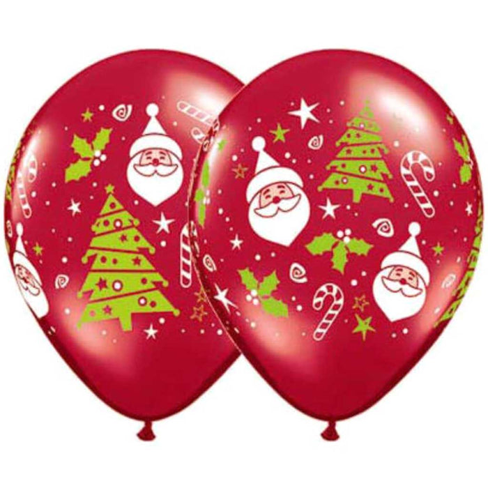 Santa Face & Christmas Tree, 11in