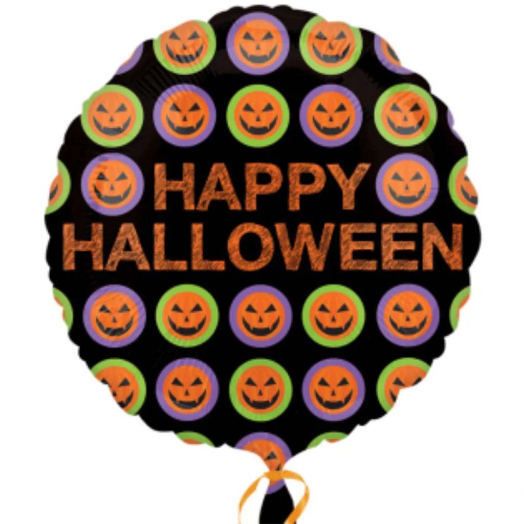 Halloween Pumpkin Pattern Standard Foil Balloons 18in 