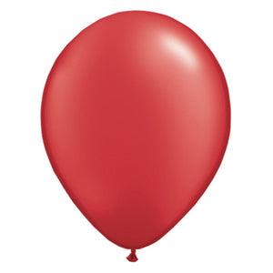 Latex Balloon Pearlized Ruby Red 11in
