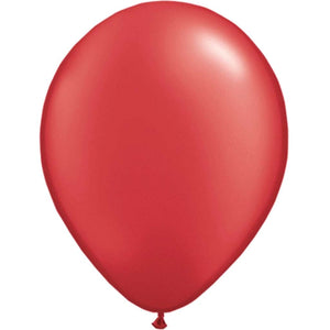 Latex Balloon Pearlized Ruby Red 11in 