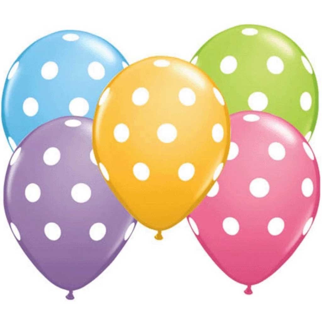 Latex Balloon Big Polka Dots Special Pastel 11in 