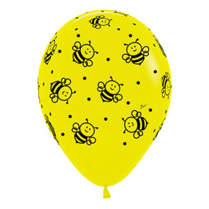 Latex Balloon Bees Around (50/Bag) 11in