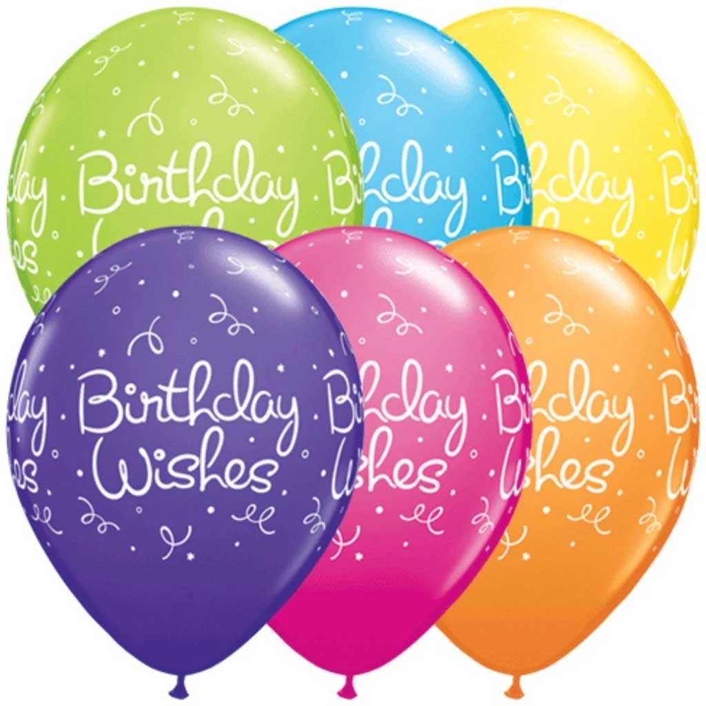 Latex Balloon Birthday Wishes Dots 11in 