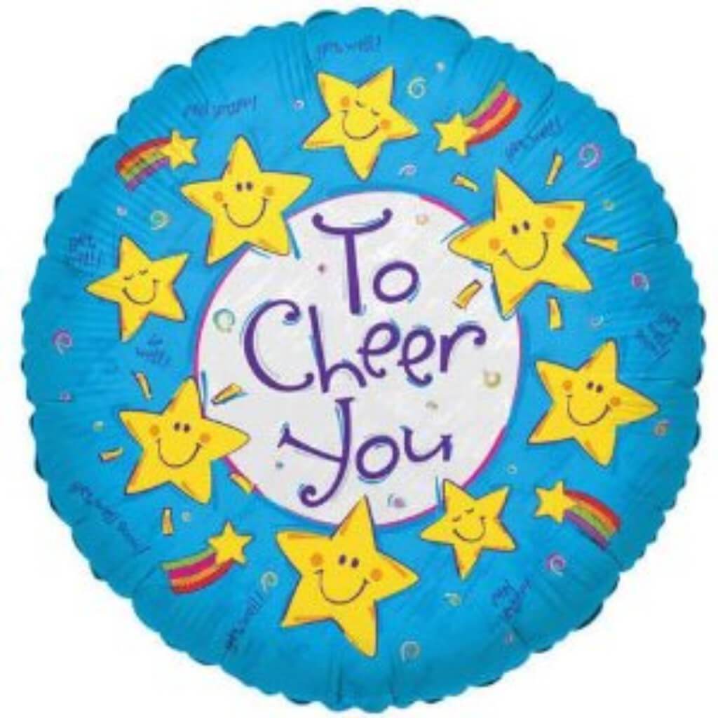 Foil Balloon Cheer You Smiley Star 18in