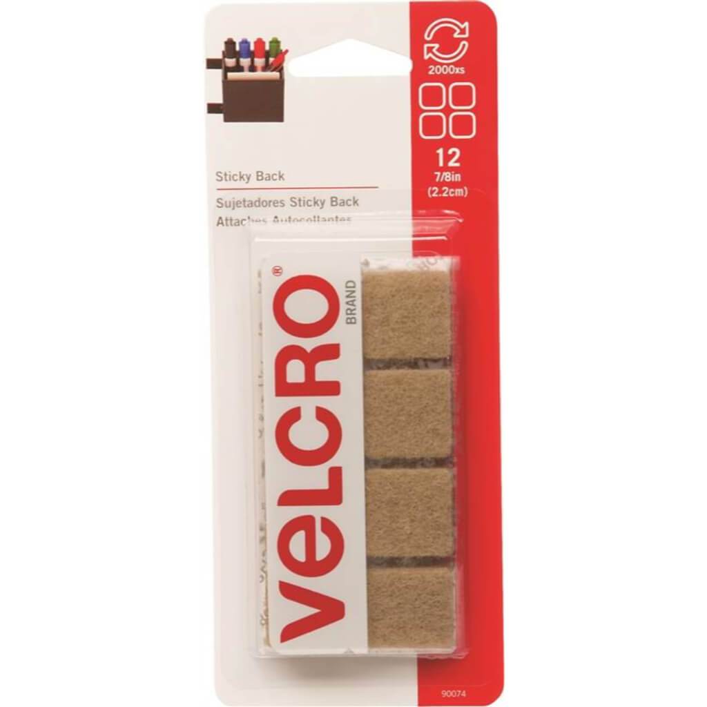 Velcro Hook and Loop Fastener 7/8in Pack of 12