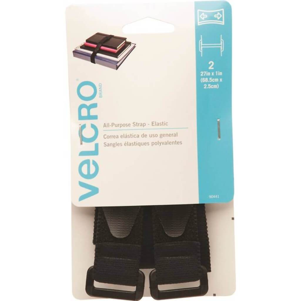 Velcro Black Velcro Strap Pack of 2