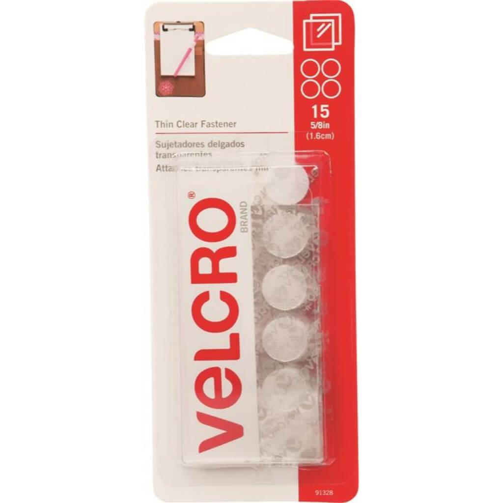 Velcro Clear Velcro Coins 5/8in