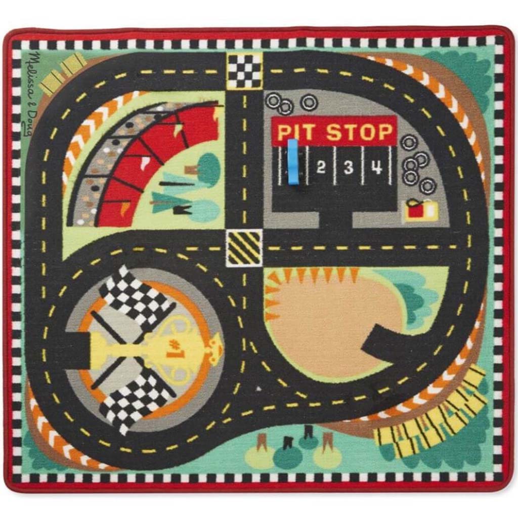 Round The Speedway Race Track Rug 