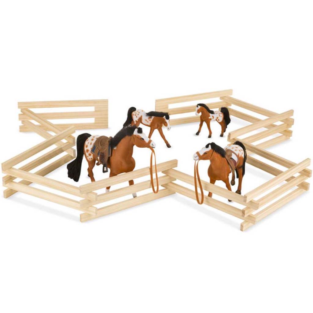 Wood Horse Corral Foldable Fence