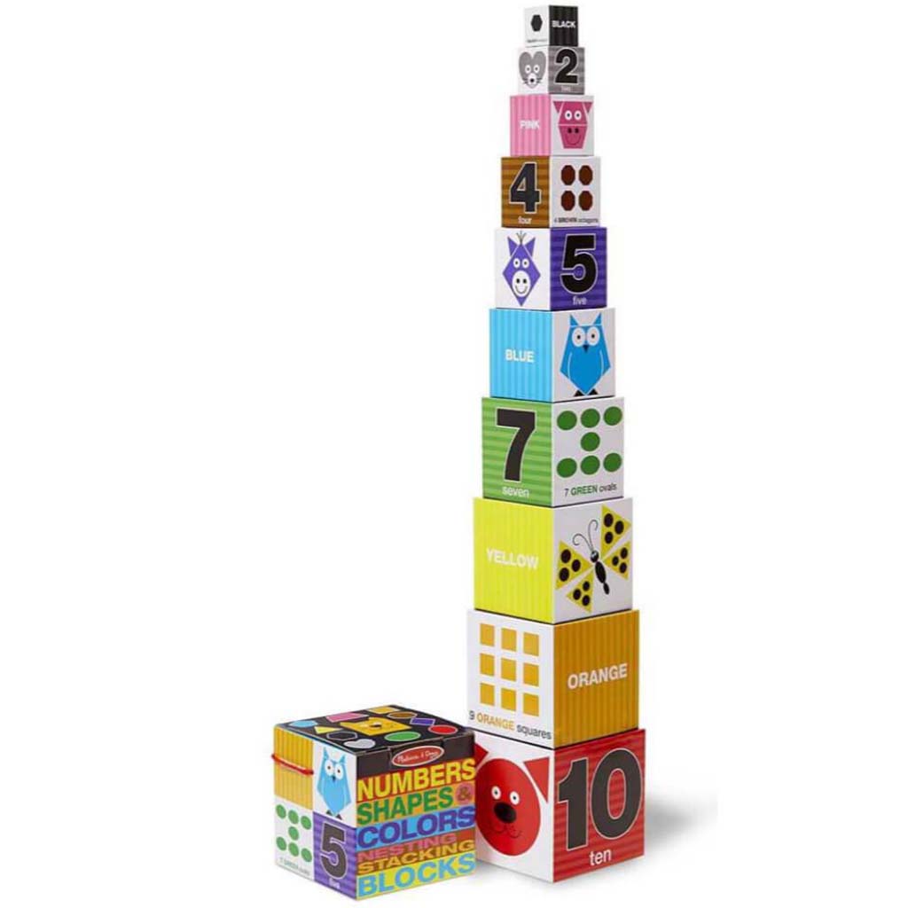 Nesting Blocks Numbers, Shapes, Colors 