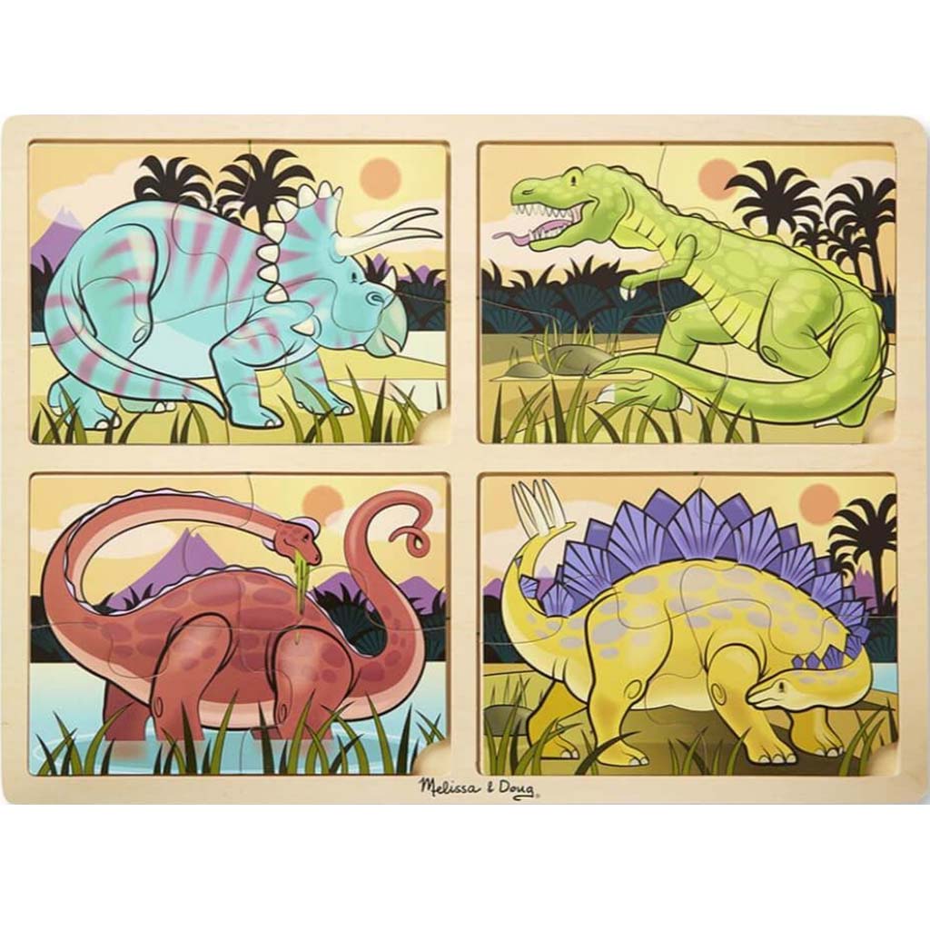 4-In-1 Dinosaur Jigsaw Puzzle 