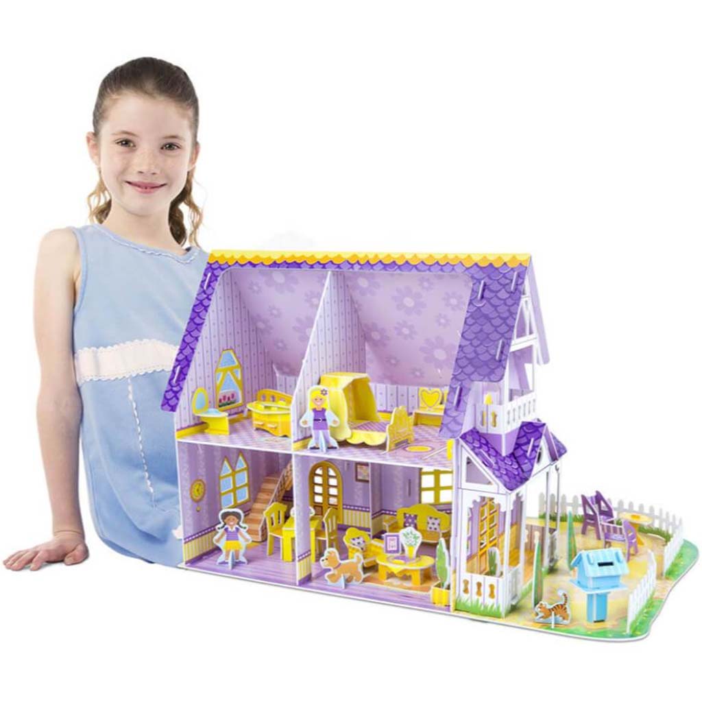 Pretty Purple Dollhouse 3d Puzzle 