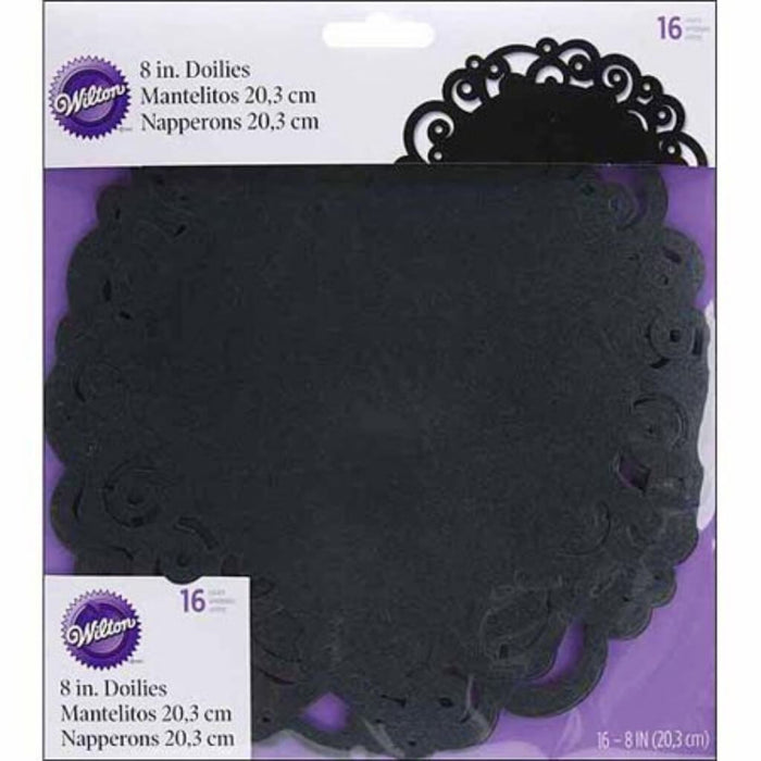 Cake Doilies Swirl Black