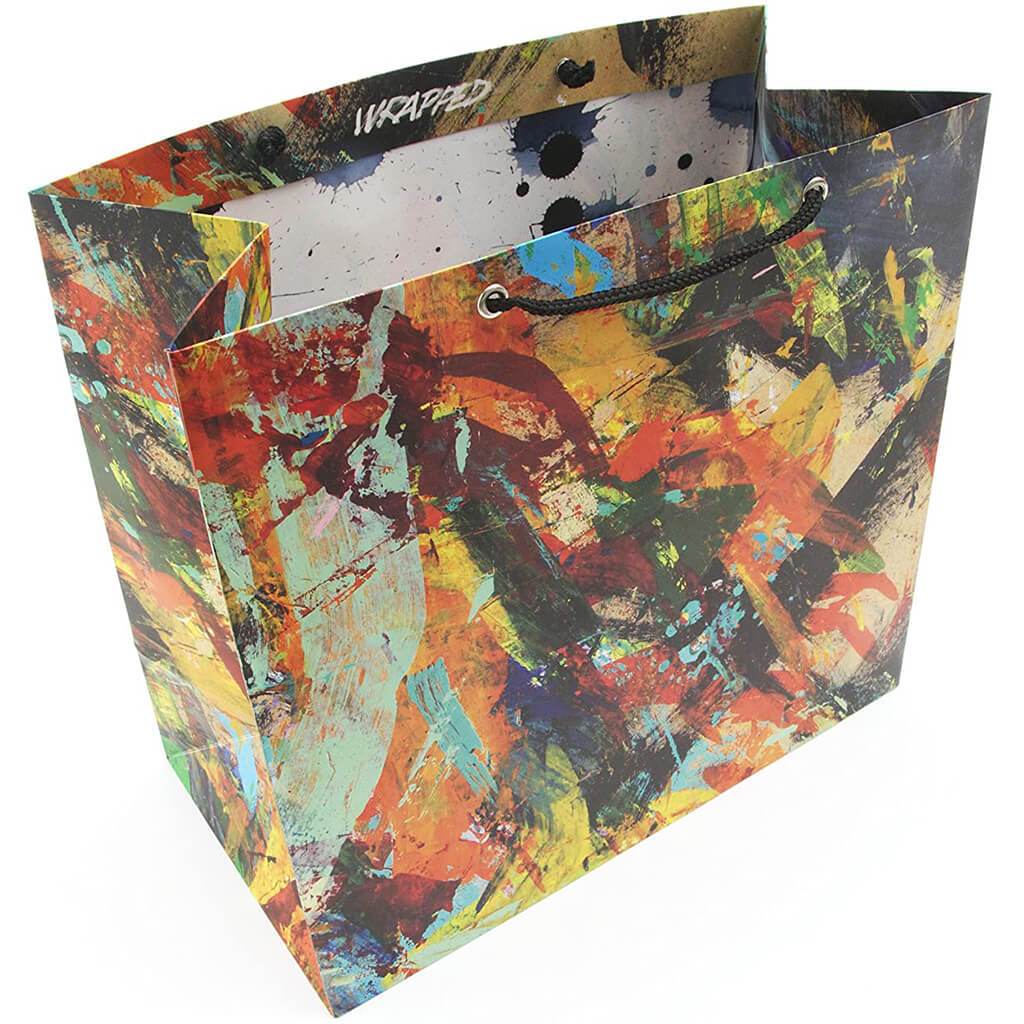 Wrapped Venice Scrap Paper Covered In Brightly Colored Paint Gift Bag