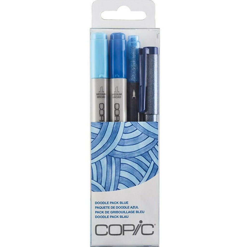 Doodle Set Blue Set of 4