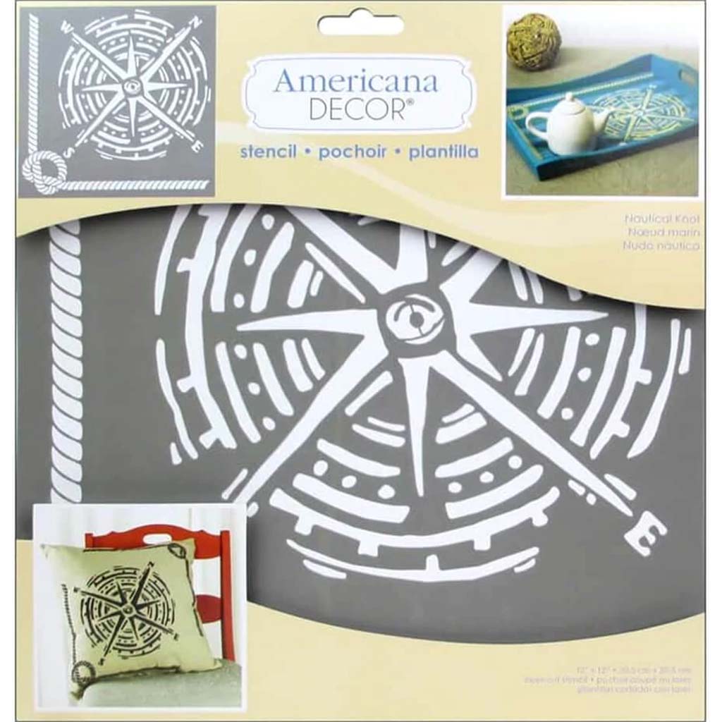 Americana Decor Stencil Nautical Knot 12in x 12in