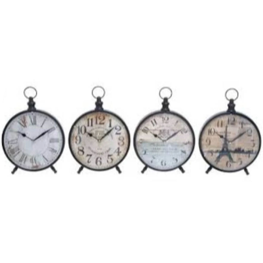 Metal Desk Clock 4 Assorted