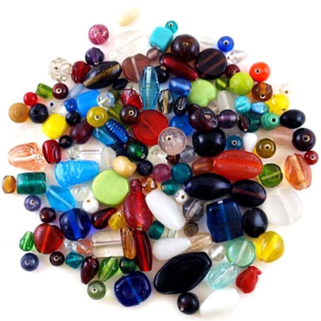 Glass Beads: Bulk Mix Value-Pack 250gms 