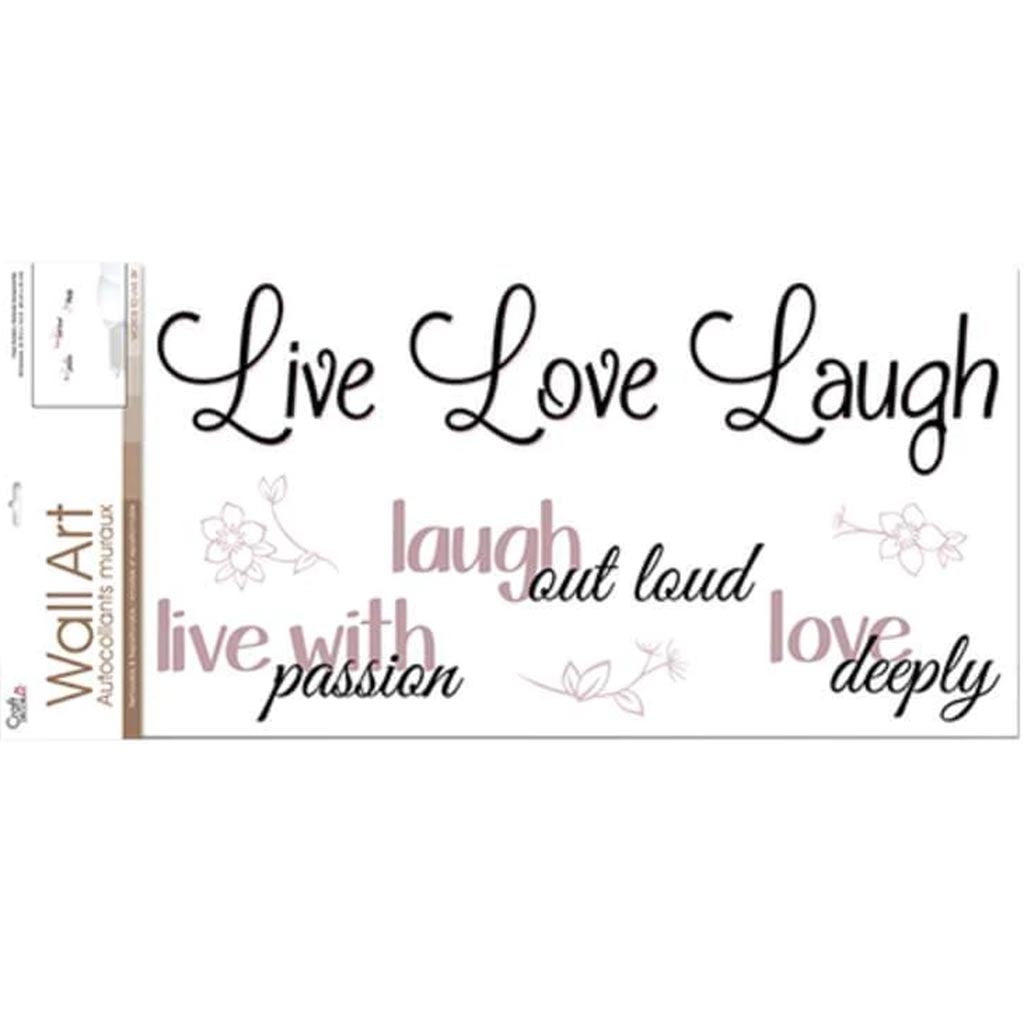 WORDS TO LIVE BY 12.5"X23.75 WALL ART LIVE, LOVE, LAUGH 