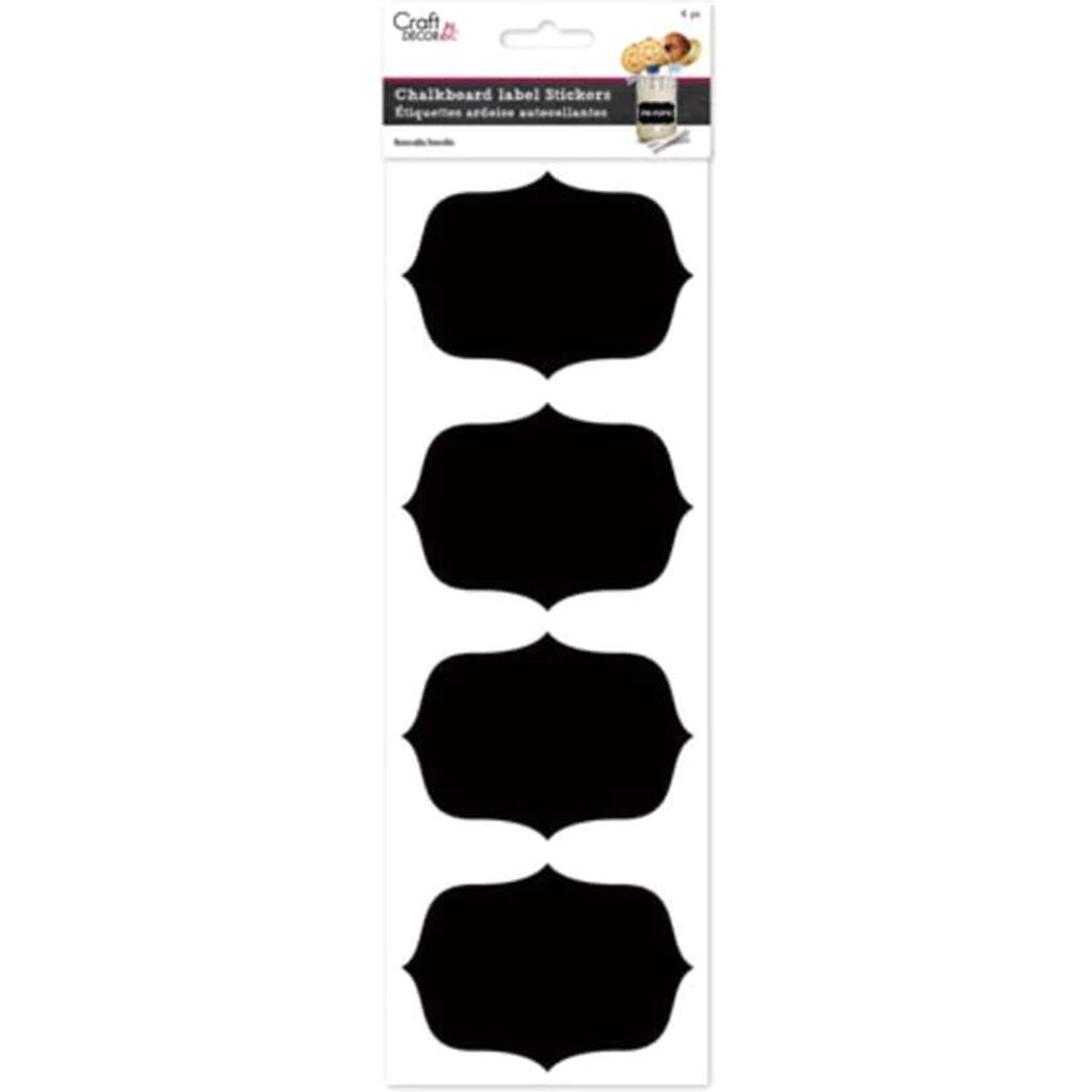 Craft Decor #1 Chalkboard Label Sticker X4 2.5x3.75 