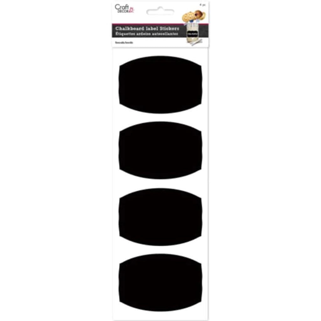 Craft Decor #5 Chalkboard Label Sticker X4 2.5x3.75 