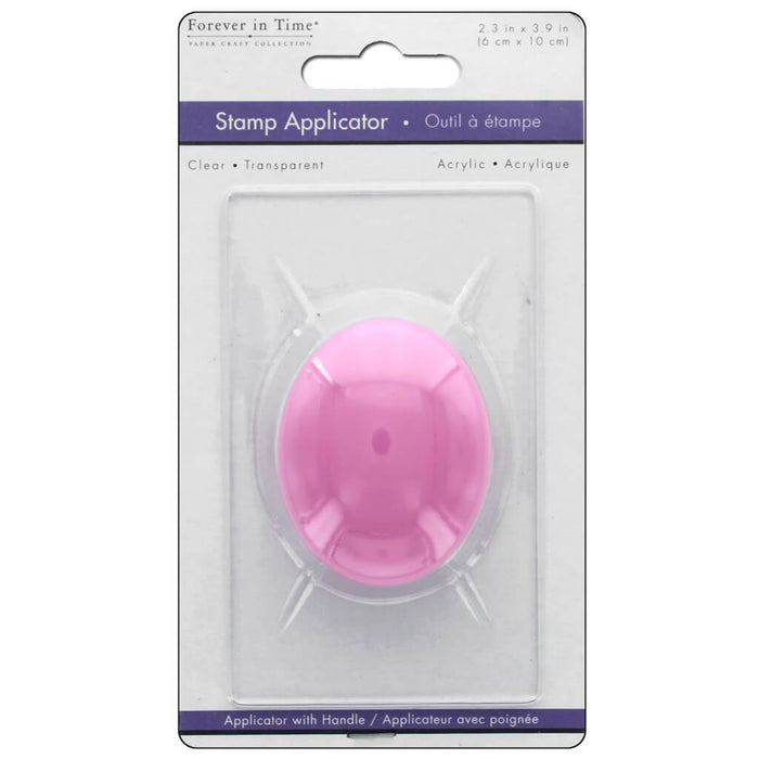 CLEAR STAMP TOOL 2 3/8X3 15/16 ACRYLIC APPLICATOR WITH HANDLE 