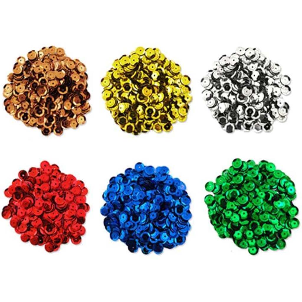 Craft Medley Cup Sequins 24g Multi-Pack Dazzling Metal 6mm 
